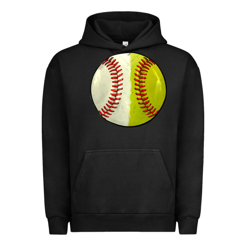 Half Baseball Softball Urban Hoodie by JahusDesignShop | Teevron