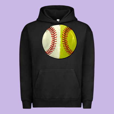 Half Baseball Softball Urban Hoodie Designed By Jahusdesignshop