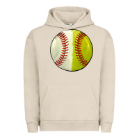 Pigment French Oak half baseball softball Urban Hoodie - JahusDesignShop
