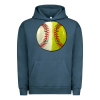 Pigment Midnight Navy half baseball softball Urban Hoodie - JahusDesignShop