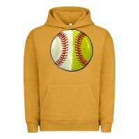 Pigment Peanut Butter half baseball softball Urban Hoodie - JahusDesignShop