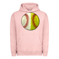 Pigment Salmon half baseball softball Urban Hoodie - JahusDesignShop