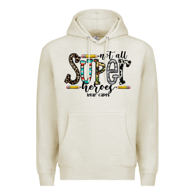 Not All Super Heroes Wear Capes Premium Hoodie by CowhideDigitalArt | Teevron