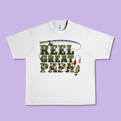 Reel Great Papa Urban Heavy Tee Designed By Artiststas