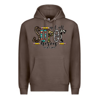 Coffee not all super heroes wear capes Premium Hoodie - CowhideDigitalArt