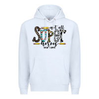 White not all super heroes wear capes Premium Hoodie - CowhideDigitalArt