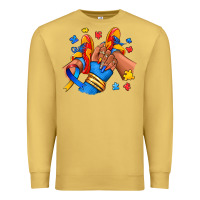 Antique Gold Autism afro girl sneakers Premium Sweatshirt - RanaPortraitStore