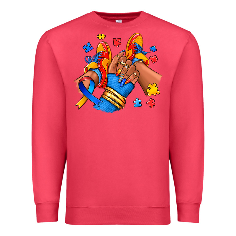 Autism Afro Girl Sneakers Premium Sweatshirt by RanaPortraitStore | Teevron