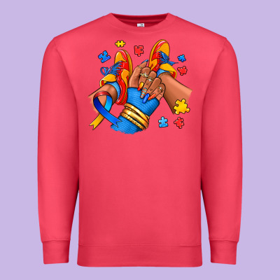 Premium Sweatshirt Autism afro girl sneakers