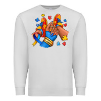 Dove Grey Autism afro girl sneakers Premium Sweatshirt - RanaPortraitStore