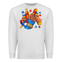 Oatmeal Heather Autism afro girl sneakers Premium Sweatshirt - RanaPortraitStore