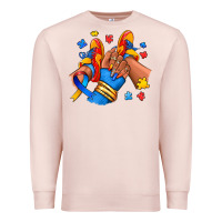 Pale Pink Autism afro girl sneakers Premium Sweatshirt - RanaPortraitStore