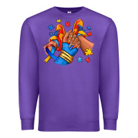 Purple Autism afro girl sneakers Premium Sweatshirt - RanaPortraitStore