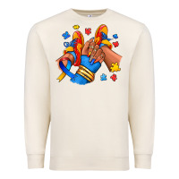 Sandshell Autism afro girl sneakers Premium Sweatshirt - RanaPortraitStore
