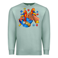 Seafoam Autism afro girl sneakers Premium Sweatshirt - RanaPortraitStore