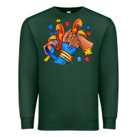 Sports Green Autism afro girl sneakers Premium Sweatshirt - RanaPortraitStore