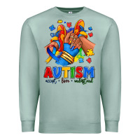 Seafoam Autism accept love understand afro girl sneakers Premium Sweatshirt - RanaPortraitStore