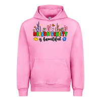 Fuchsia Pink neurodiversity is beautiful Urban Hoodie - JahusDesignShop