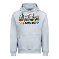 Heather Grey neurodiversity is beautiful Urban Hoodie - JahusDesignShop