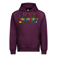 Mauve Wine neurodiversity is beautiful Urban Hoodie - JahusDesignShop