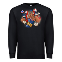 Black Baseball afro girl sneakers Premium Sweatshirt - RanaPortraitStore