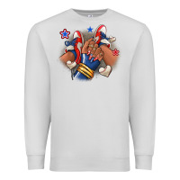 Dove Grey Baseball afro girl sneakers Premium Sweatshirt - RanaPortraitStore