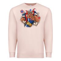 Pale Pink Baseball afro girl sneakers Premium Sweatshirt - RanaPortraitStore