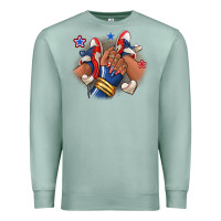 Seafoam Baseball afro girl sneakers Premium Sweatshirt - RanaPortraitStore
