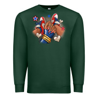 Sports Green Baseball afro girl sneakers Premium Sweatshirt - RanaPortraitStore