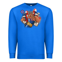 True Royal Baseball afro girl sneakers Premium Sweatshirt - RanaPortraitStore