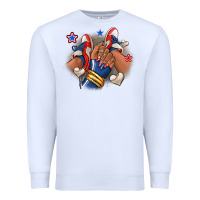 White Baseball afro girl sneakers Premium Sweatshirt - RanaPortraitStore