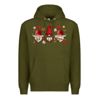 Army Green baseball gnome Premium Hoodie - HRA Design Shop