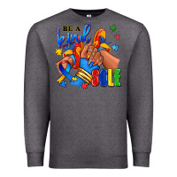 Charcoal Heather Be a kind sole Autism afro girl sneakers Premium Sweatshirt - RanaPortraitStore
