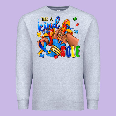 Premium Sweatshirt Be a kind sole Autism afro girl sneakers