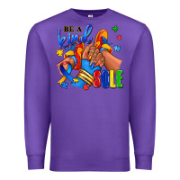 Purple Be a kind sole Autism afro girl sneakers Premium Sweatshirt - RanaPortraitStore