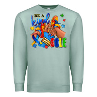 Seafoam Be a kind sole Autism afro girl sneakers Premium Sweatshirt - RanaPortraitStore