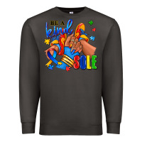 Smoke Be a kind sole Autism afro girl sneakers Premium Sweatshirt - RanaPortraitStore
