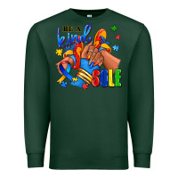 Sports Green Be a kind sole Autism afro girl sneakers Premium Sweatshirt - RanaPortraitStore