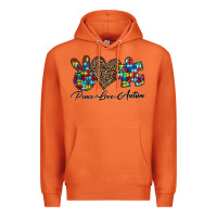 Carrot peace love autism1 Premium Hoodie - CowhideDigitalArt