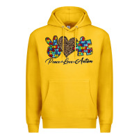 Lemon peace love autism1 Premium Hoodie - CowhideDigitalArt