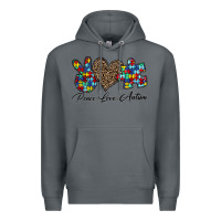 Rock peace love autism1 Premium Hoodie - CowhideDigitalArt