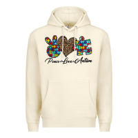 Sandshell peace love autism1 Premium Hoodie - CowhideDigitalArt