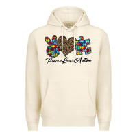 Tofu peace love autism1 Premium Hoodie - CowhideDigitalArt