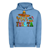 Pigment Pebble Blue let's fiesta Urban Hoodie - AdoDesignShop