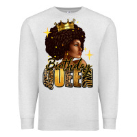 Oatmeal Heather Birthday queen afro girl Premium Sweatshirt - RanaPortraitStore