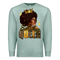 Seafoam Birthday queen afro girl Premium Sweatshirt - RanaPortraitStore