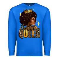 True Royal Birthday queen afro girl Premium Sweatshirt - RanaPortraitStore