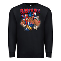 Black Baseball life afro girl sneakers Premium Sweatshirt - RanaPortraitStore