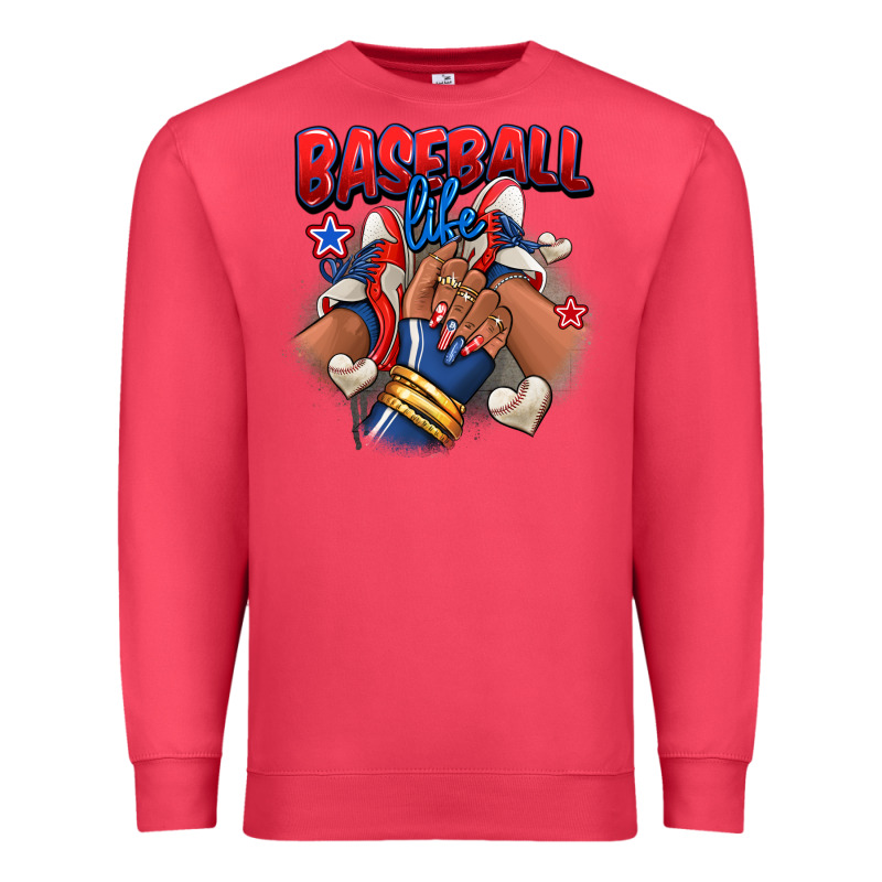 Baseball Life Afro Girl Sneakers Premium Sweatshirt by RanaPortraitStore | Teevron