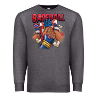 Charcoal Heather Baseball life afro girl sneakers Premium Sweatshirt - RanaPortraitStore
